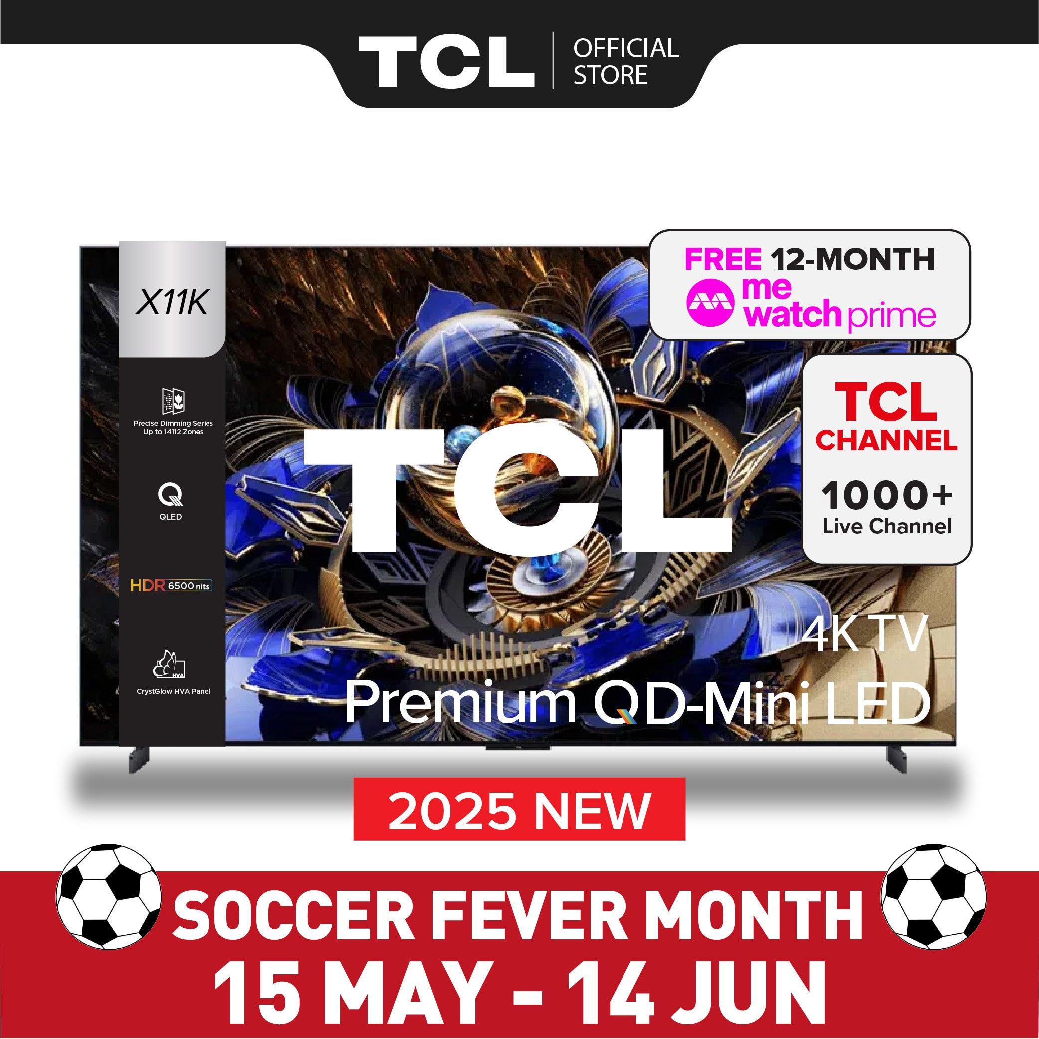 TCL X11K Premium QD-Mini LED TV 85