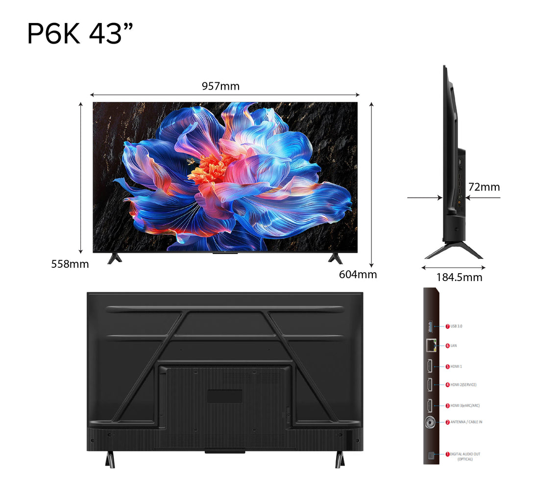 TCL P6K 4K Smart TV | 43 55 65 inch | AI Smart Google TV – TCL ...