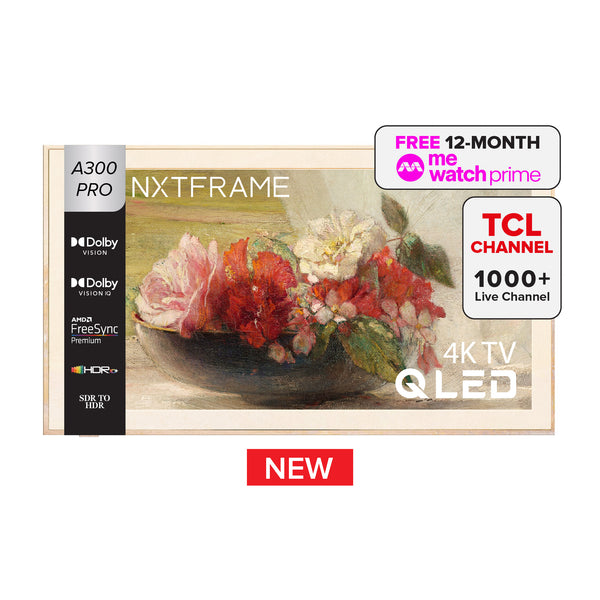 TCL A300 Pro B&O Sound System Nxtframe TV Canvas TV Frame TV 4K QLED TV