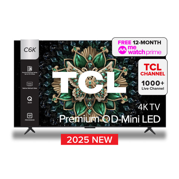 2025 NEW | TCL C6K 4K Premium QD Mini-LED TV 55 inch 65 inch 75 inch 85 inch  AI Smart TV