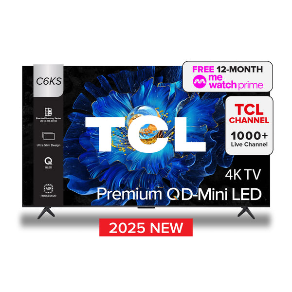 2025 NEW | TCL C6KS 4K QD Mini-LED TV 55 inch 65 inch 75 inch AI Smart Google  TV