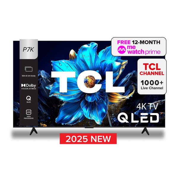 2025 NEW | TCL P7K 4K QLED Smart TV 43 inch  50 inch  55 inch  65 inch | AI Smart Google TV
