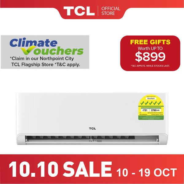 TCL BreezeIN Air Conditioner | R32, 5 Ticks Aircon | APP & Voice Control