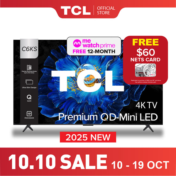 2025 NEW | TCL C6KS 4K QD Mini-LED TV 55 inch 65 inch 75 inch AI Smart Google  TV