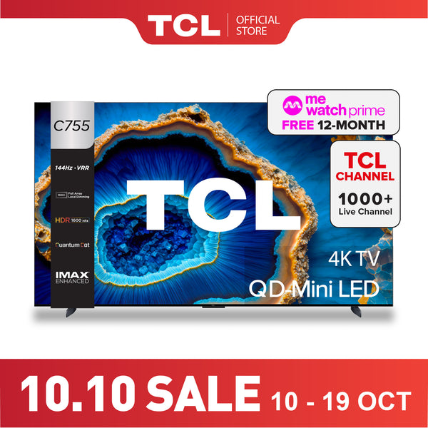 TCL C755 QD-Mini LED 4K TV 75" - 98" Smart TV Google TV