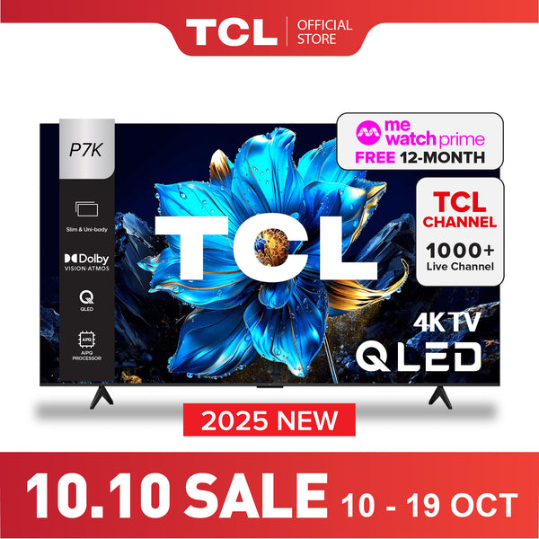 2025 NEW | TCL P7K 4K QLED Smart TV 43 inch  50 inch  55 inch  65 inch | AI Smart Google TV