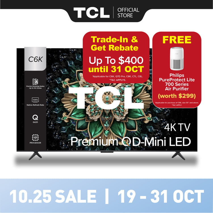 2025 NEW | TCL C6K 4K Premium QD Mini LED TV 55