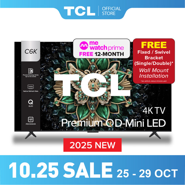 2025 NEW | TCL C6K 4K Premium QD Mini-LED TV 55 inch 65 inch 75 inch 85 inch  AI Smart TV