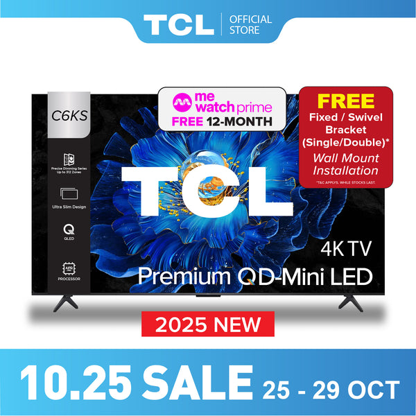 2025 NEW | TCL C6KS 4K QD Mini-LED TV 55 inch 65 inch 75 inch AI Smart Google  TV