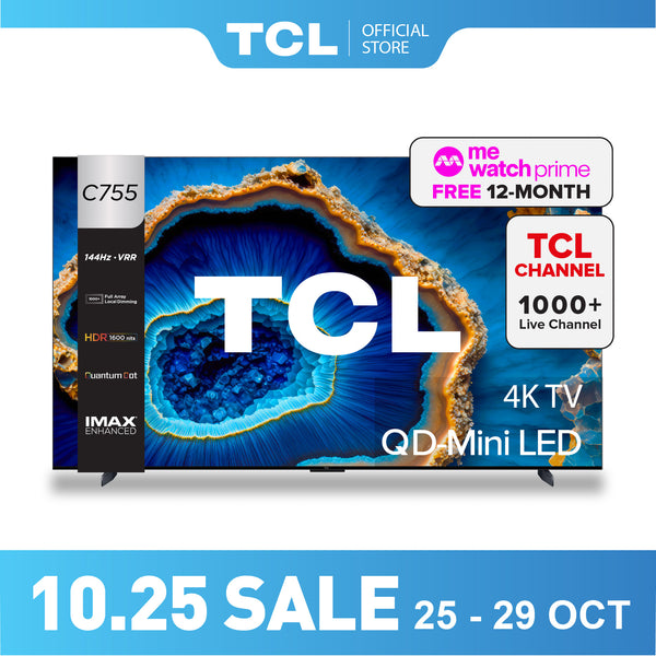 TCL C755 QD-Mini LED 4K TV 75" - 98" Smart TV Google TV
