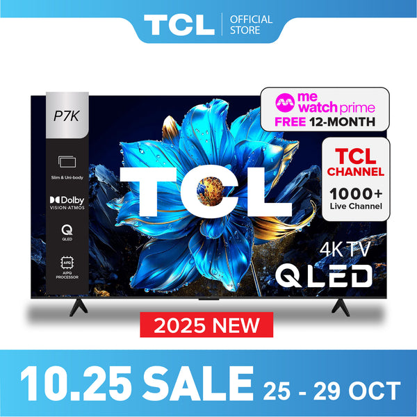 2025 NEW | TCL P7K 4K QLED Smart TV 43 inch  50 inch  55 inch  65 inch | AI Smart Google TV