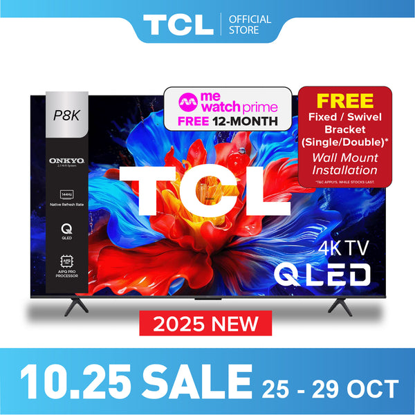 2025 NEW | TCL P8K QLED TV | 55 inch  65 inch 75 inch | 144Hz Native Refresh Rate | AI Smart Google TV