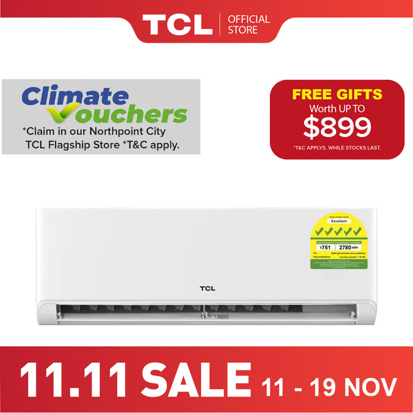 TCL BreezeIN Air Conditioner | R32, 5 Ticks Aircon | APP & Voice Control
