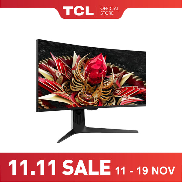 TCL 34" 170Hz Mini-LED  4K Curved Gaming Monitor 34R83Q | QLED PC Monitor HDR 1600