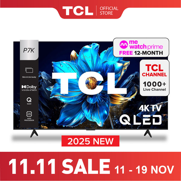 2025 NEW | TCL P7K 4K QLED Smart TV 43 inch  50 inch  55 inch  65 inch | AI Smart Google TV