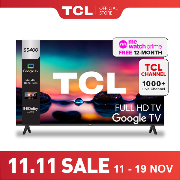 TCL S5400 FHD Google TV 32" - 40" AI Smart TV