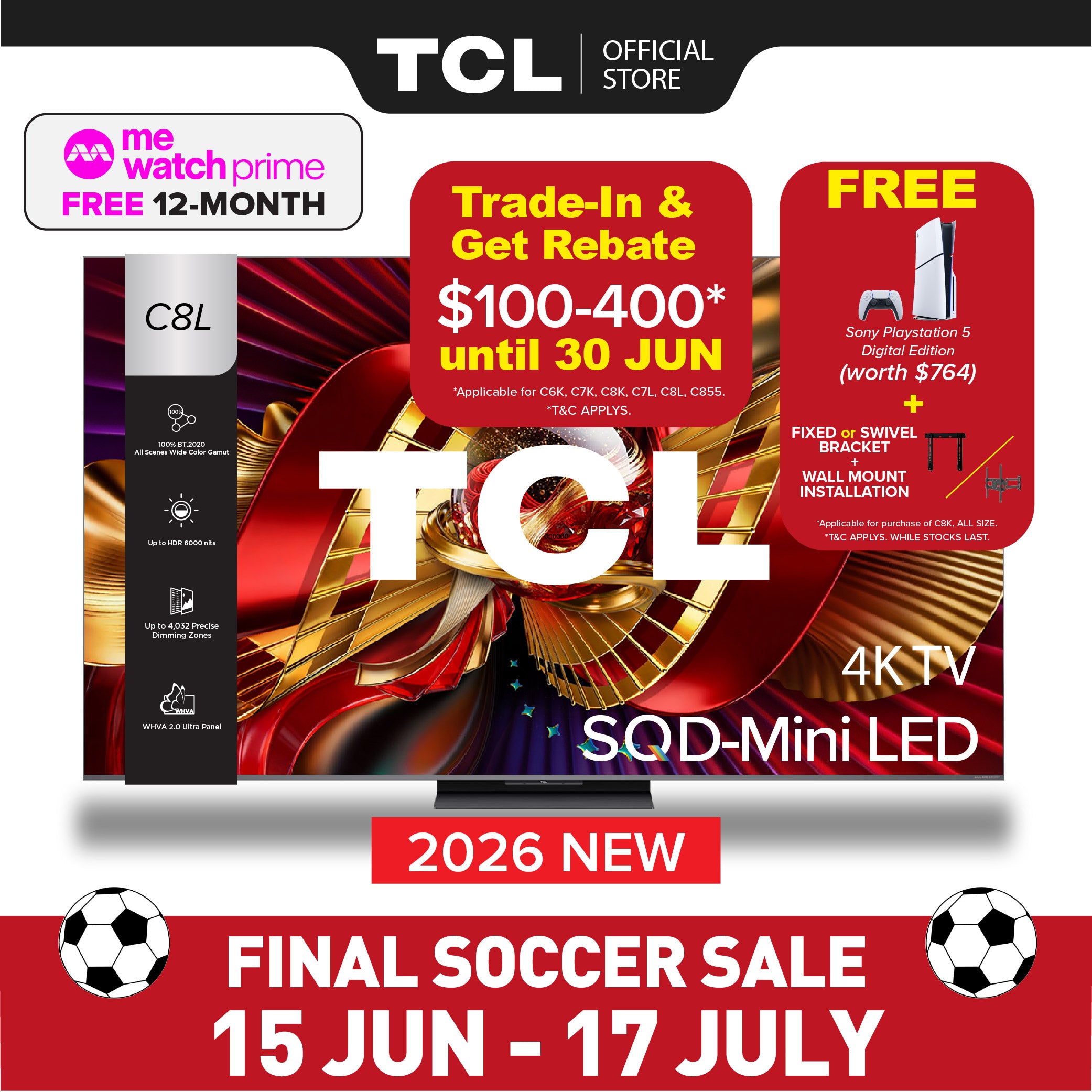 TCL X11K Premium QD-Mini LED TV 85