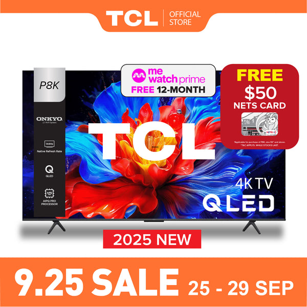 2025 NEW | TCL P8K QLED TV | 55 inch  65 inch 75 inch | 144Hz Native Refresh Rate | AI Smart Google TV