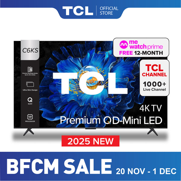 2025 NEW | TCL C6KS 4K QD Mini-LED TV 55 inch 65 inch 75 inch AI Smart Google  TV