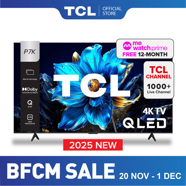 2025 NEW | TCL P7K 4K QLED Smart TV 43 inch  50 inch  55 inch  65 inch | AI Smart Google TV