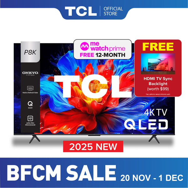 2025 NEW | TCL P8K QLED TV | 55 inch  65 inch 75 inch | 144Hz Native Refresh Rate | AI Smart Google TV