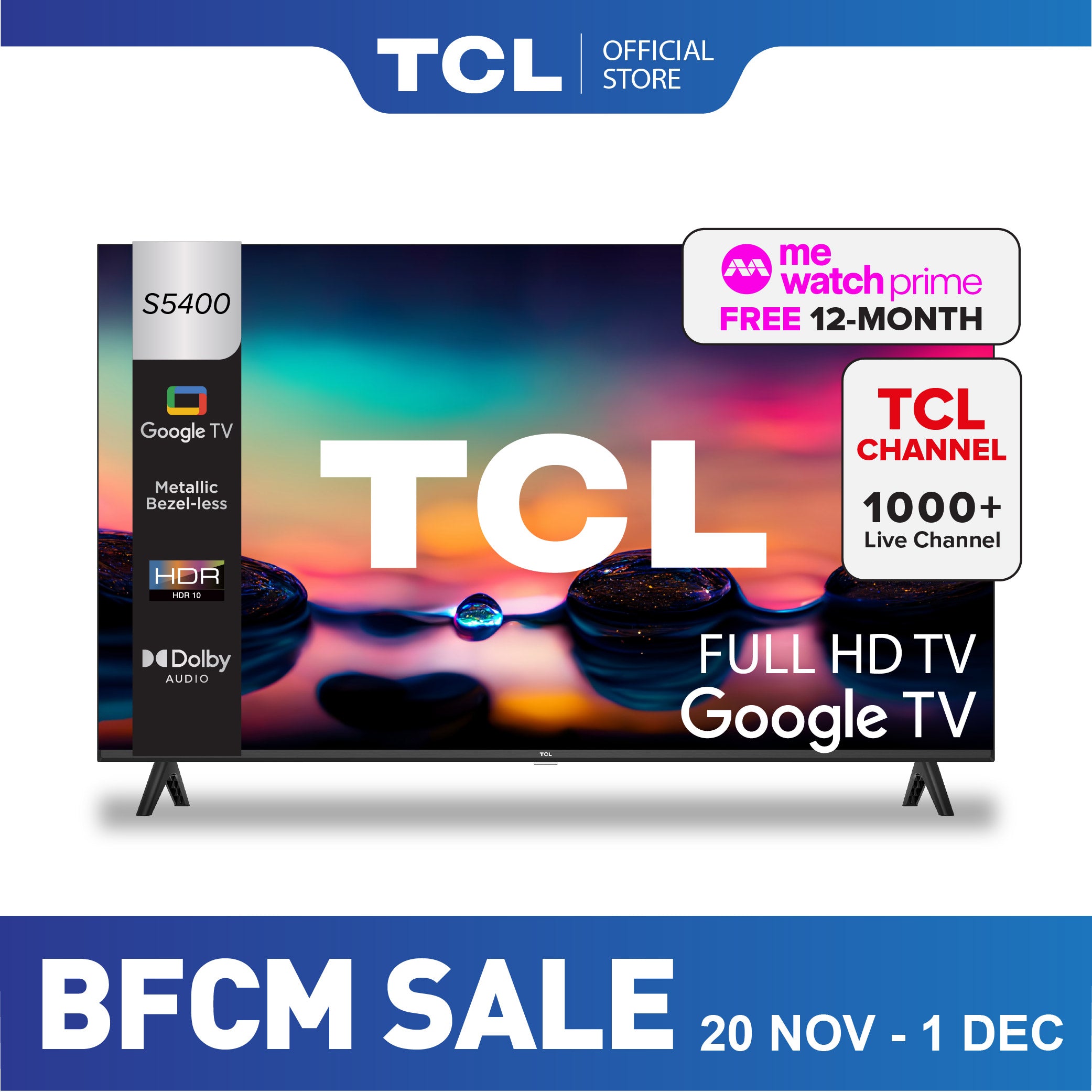 【新品・未使用】TCL GoogleTV 新品・未使用】TCL GoogleTV TCL Google TV -スマートお家映画館-Algo