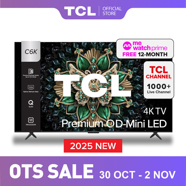 2025 NEW | TCL C6K 4K Premium QD Mini-LED TV 55 inch 65 inch 75 inch 85 inch  AI Smart TV