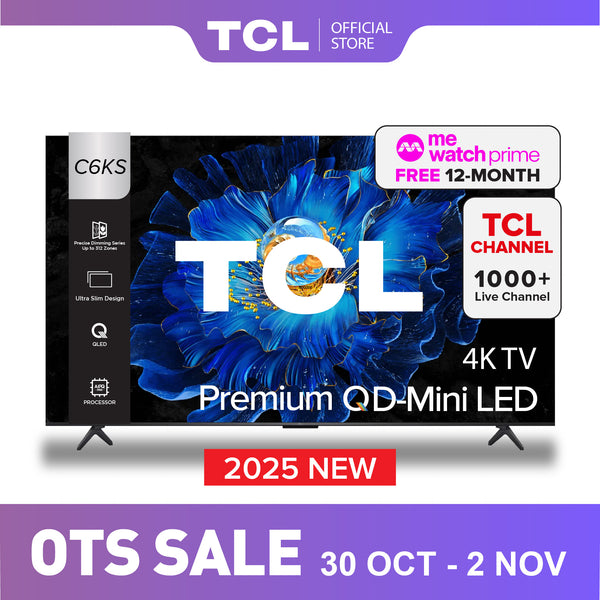 2025 NEW | TCL C6KS 4K QD Mini-LED TV 55 inch 65 inch 75 inch AI Smart Google  TV