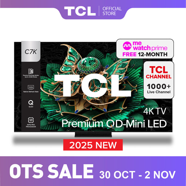 2025 NEW | TCL C7K 4K Premium QD Mini-LED TV 55" 65" 75" 85 "AI Smart Google TV
