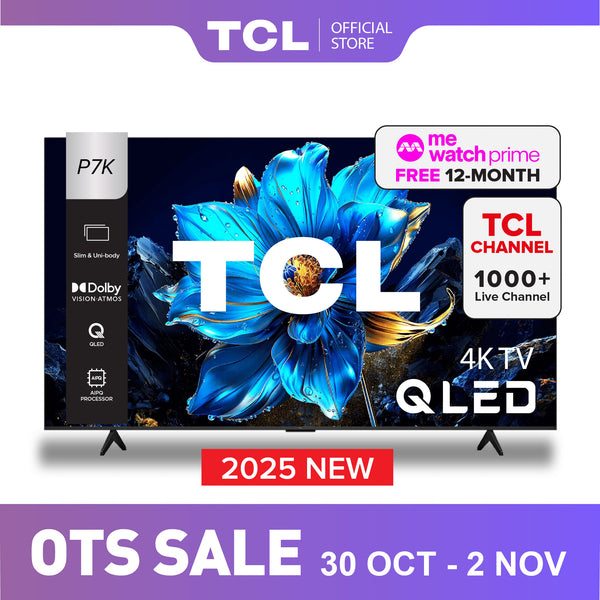 2025 NEW | TCL P7K 4K QLED Smart TV 43 inch  50 inch  55 inch  65 inch | AI Smart Google TV