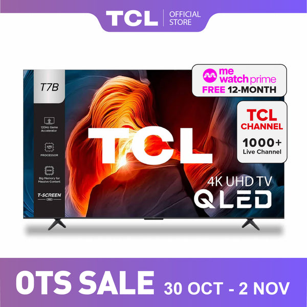 TCL T7B 4K QLED TV 55" - 65" Eye Care AI Smart TV Google TV