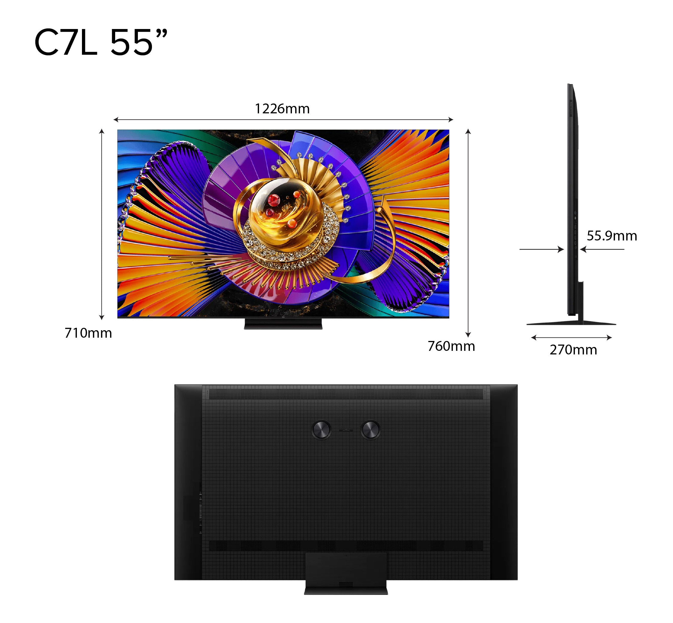 NEW 2026 | TCL TV C7L SQD-Mini LED 4K TV | 55 65 75 85 inch | AI