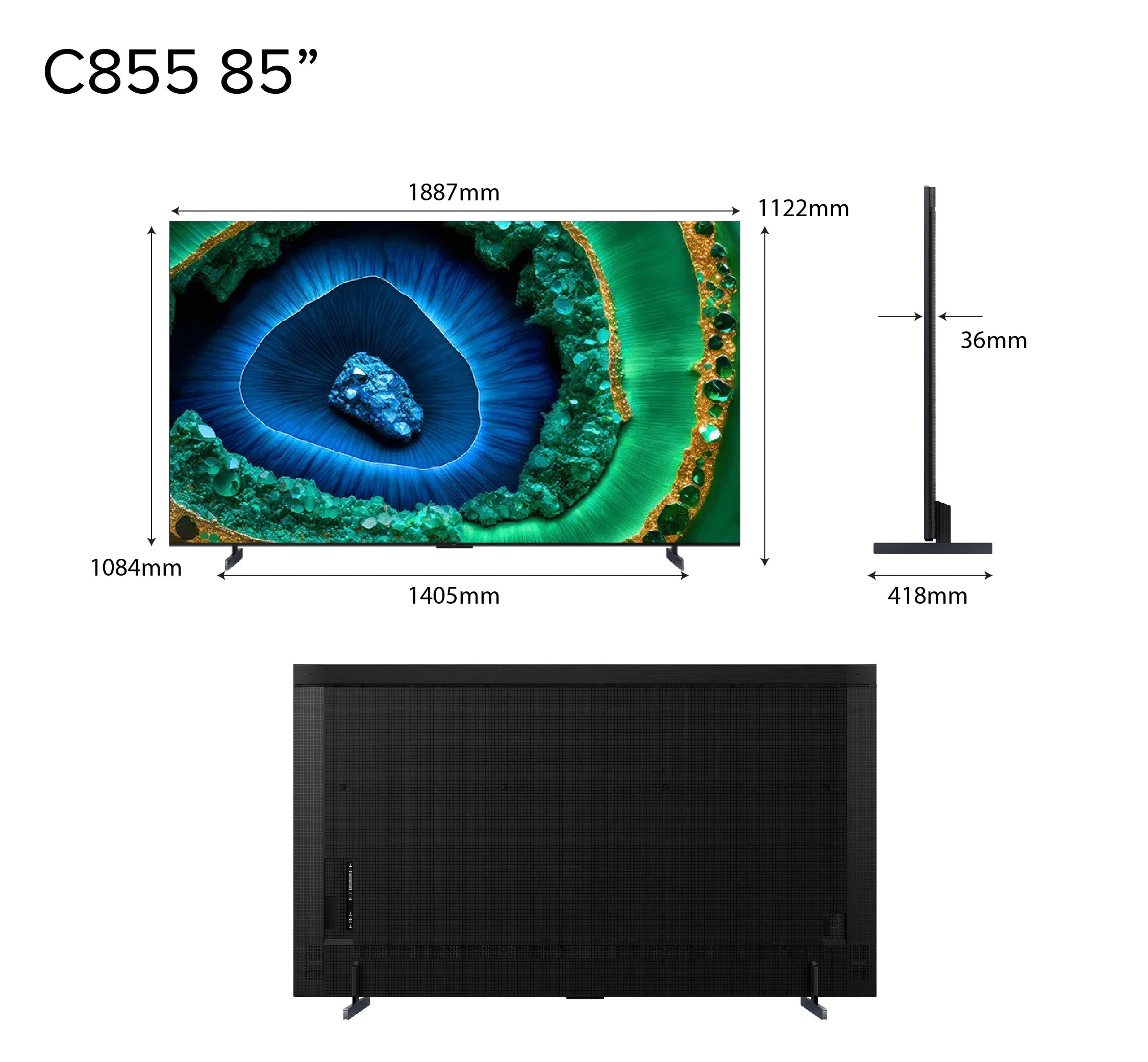 TCL C855 Premium QD-Mini LED 4K TV 65